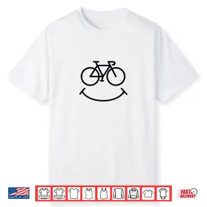 Funny Bicycle Smile Gift For Cycling Fans Road Bike Shirt