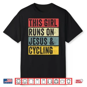 Funny Cycling Tshirt Jesus Dogs And Cycling Biker Spin Mount Shirt