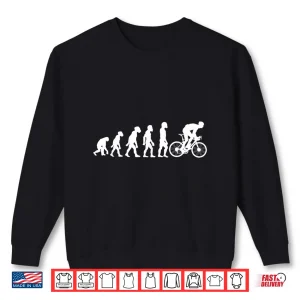 Sweatshirt Funny Human Cycling Evolution Athlete Bike Cyclist Biker Shirt