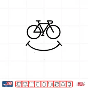 Design Funny Bicycle Smile Gift for Cycling Fans Road Bike Shirt