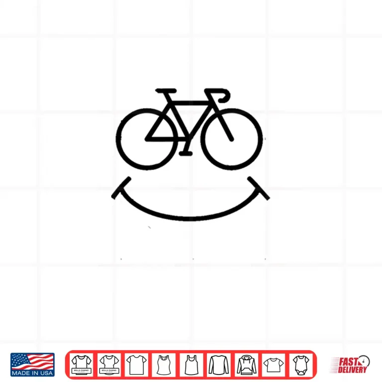 Design Funny Bicycle Smile Gift for Cycling Fans Road Bike Shirt