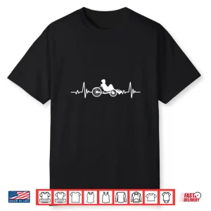 Great Recumbent Bike Heartbeat Design Cycling Shirt