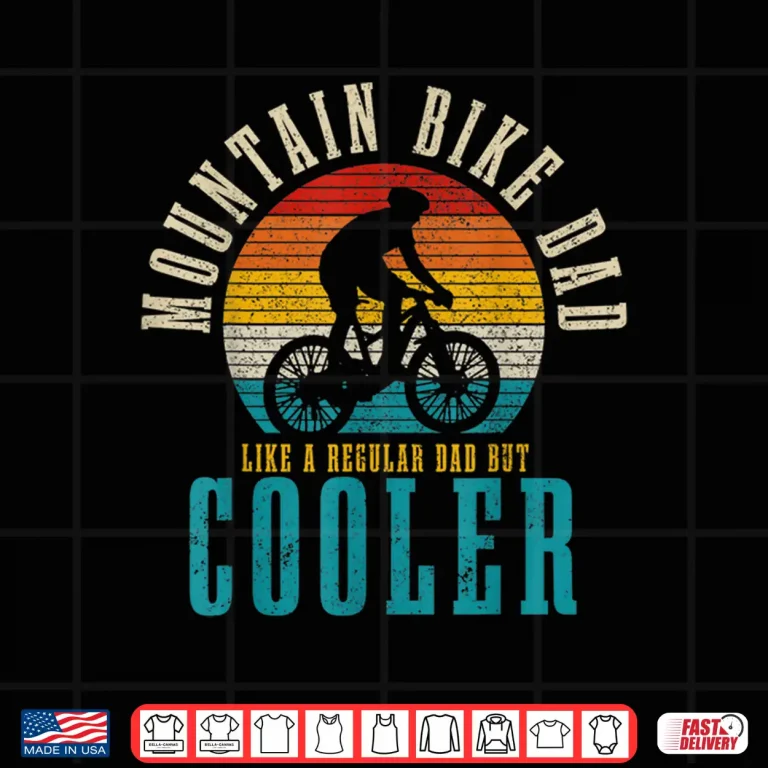 Design Mens Mountain Bike Dad Funny Vintage MTB Downhill Biking Cycling Shirt
