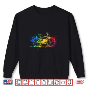 Sweatshirt Colorful Bicycle Cycling Biking Cyclist Bicycling Shirt