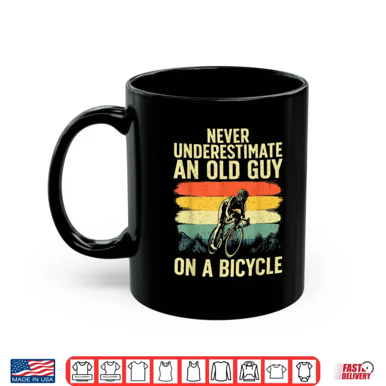 Mug Cool Cycling Art For Men Grandpa Bicycle Riding Cycle Racing Shirt