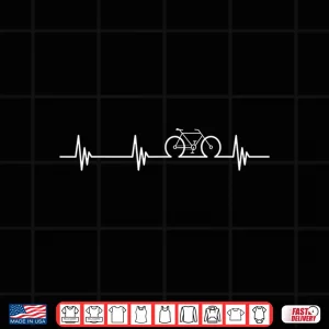 Design Cycling Heartbeat Shirt Bicycle Love Biking Shirt Gifts