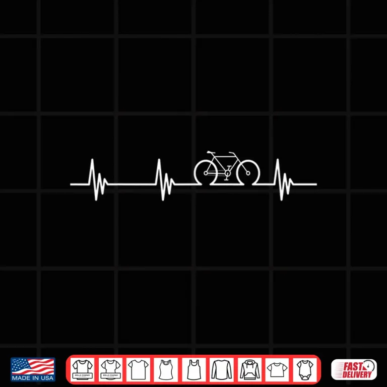 Design Cycling Heartbeat Shirt Bicycle Love Biking Shirt Gifts