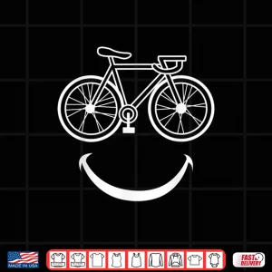 Design Funny Bicycle Smile Bike Smiling Face Biker Shirt