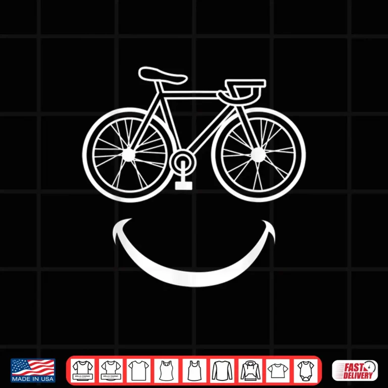 Design Funny Bicycle Smile Bike Smiling Face Biker Shirt