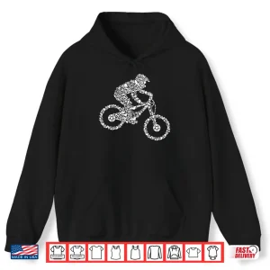 Hoodie Mountain Bike MTB Downhill Biking Cycling Biker Boys Kids Shirt