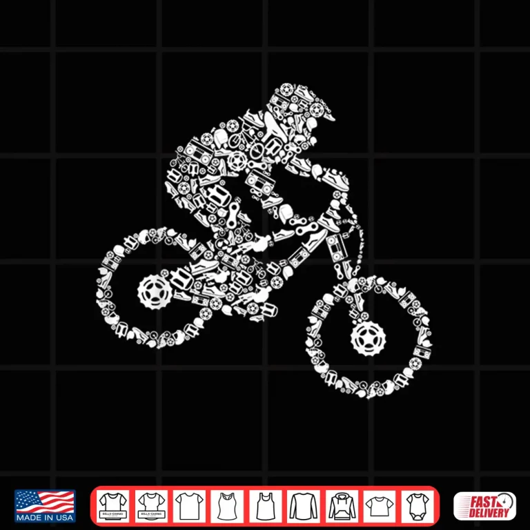 Design Mountain Bike MTB Downhill Biking Cycling Biker Boys Kids Shirt