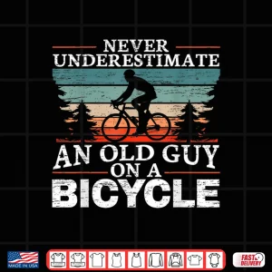 Design Never Underestimate An Old Man On A Bicycle for a Cycling Shirt