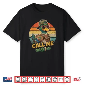 Call Me Duck Hunting Retro Valentines Day Graphic Shirt