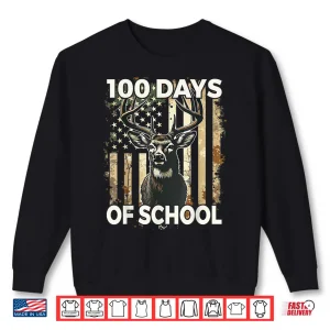 Sweatshirt Bucked One Hundred Days Of School Deer Student One Hundredth Day Shirt