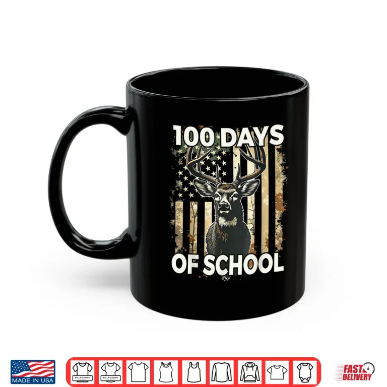 Mug Bucked One Hundred Days Of School Deer Student One Hundredth Day Shirt