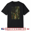 Camo Us Flag Deer Skull Vintage Hunting Patriotic Hunt Shirt