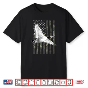 Camouflage Flag Goose Hunting Professional Graphic Shirt