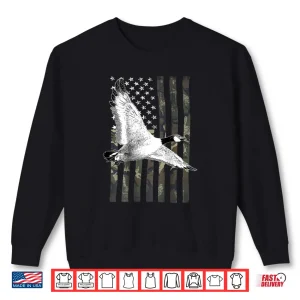 Sweatshirt Camouflage Flag Goose Hunting Professional Graphic Shirt