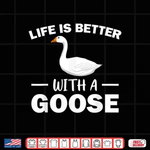 Design Cute Goose Design Grey White Goose Fan Professional Shirt