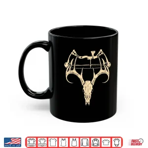 Mug Deer Skull Compound Bow Retro Hunting Archery Archer Shirt