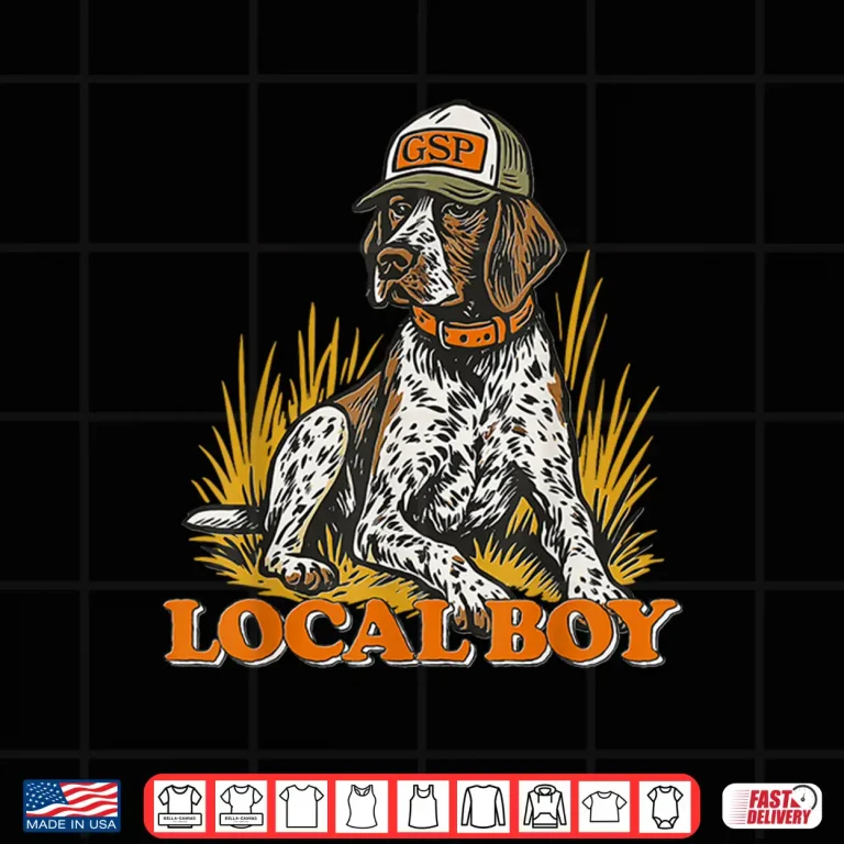 Design Local Boy GSP German Shorthaired Pointer Hunting Dog Vintage Shirt