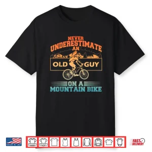 Cool Mountain Bike Art For Men Grandpa Mountain Biking Shirt