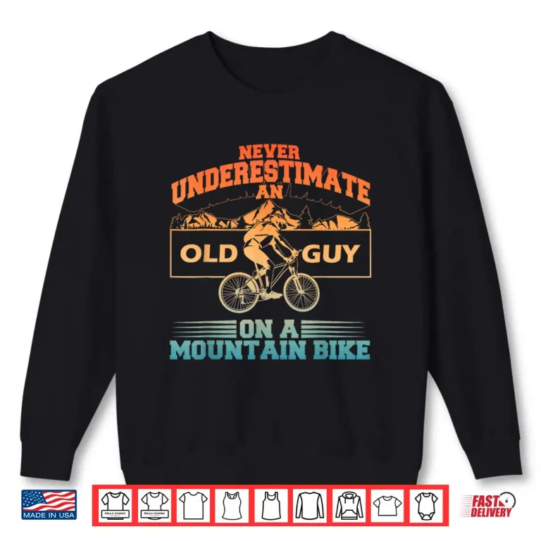 Sweatshirt Cool Mountain Bike Art For Men Grandpa Mountain Biking Shirt