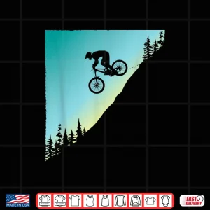 Design Downhill Bike Jump Mountain Biking MTB Trail Ride Sunset Shirt
