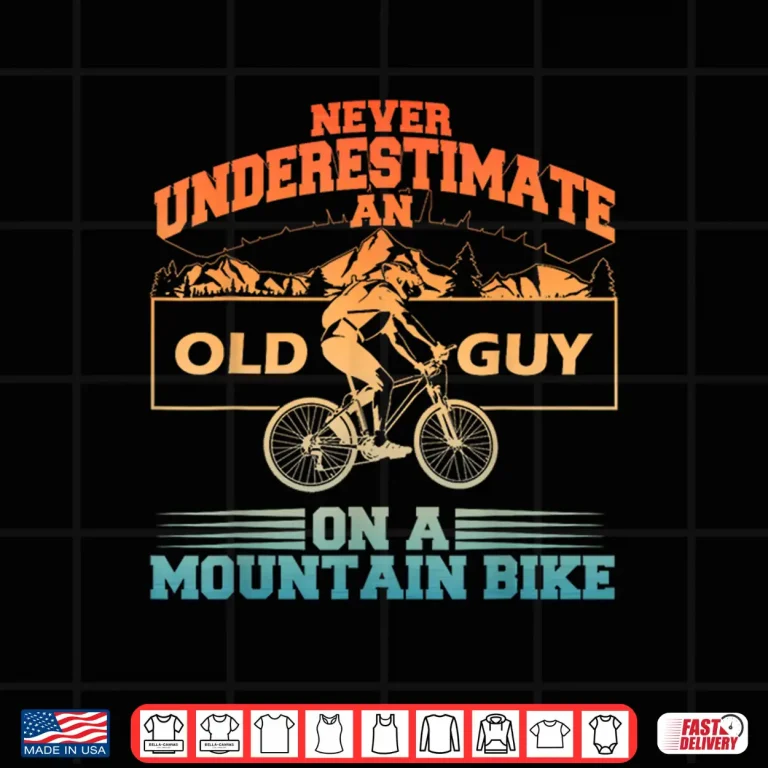 Design Cool Mountain Bike Art For Men Grandpa Mountain Biking Shirt