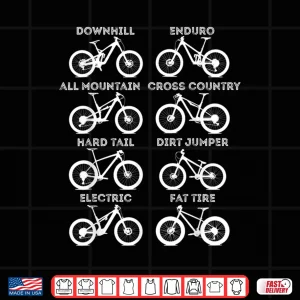 Design MTB Mountain Bike Biking Enthusiast Biker Bicycling Clothing Shirt