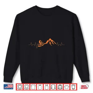 Sweatshirt Mountain Bike Heartbeat Shirt Cute Bike Heartbeat Tee Gift