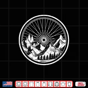 Design Mountain Bike Wheel Bicycle MTB Rider Cyclist Trail Riding Shirt