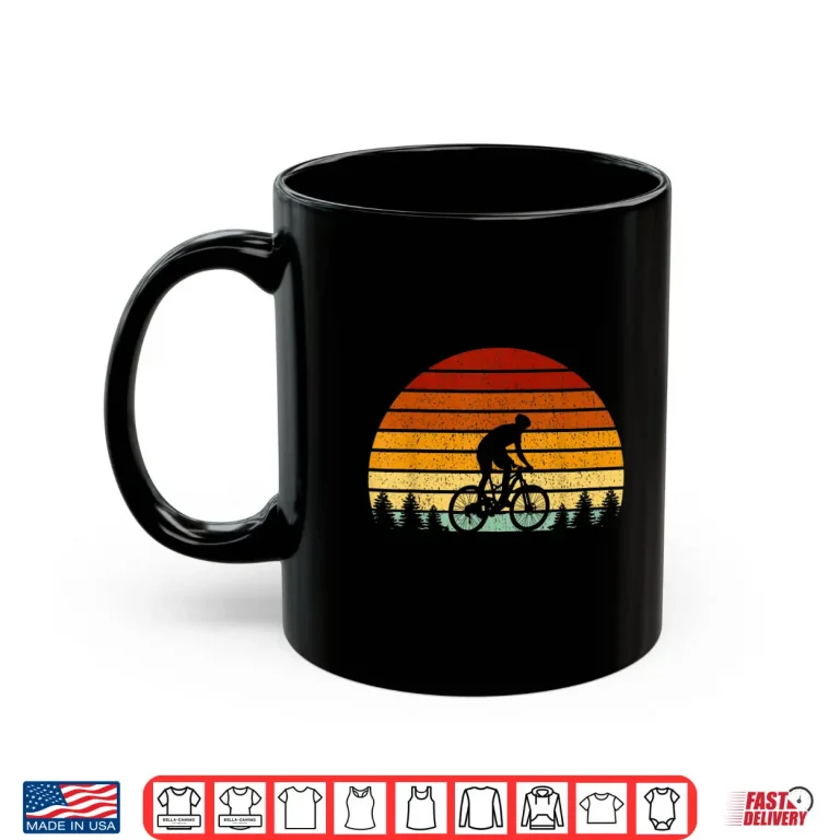 Mug Vintage Sunset Mountain Biking Gift For Mountain Bikers Shirt