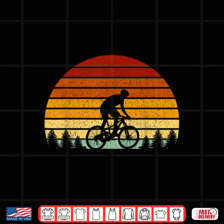 Design Vintage Sunset Mountain Biking Gift For Mountain Bikers Shirt