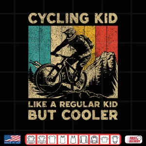 Design Cyling Kid Bicycle Riding Cyclist Boys Girls Shirt