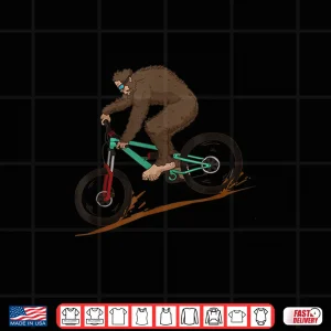 Design Funny Bigfoot Mountain Bike Downhill MTB Mountain Biking Shirt