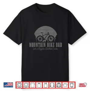 Mens Mountain Bike Dad Vintage Mtb Downhill Biking Cycling Biker Shirt
