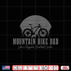 Design Mens Mountain Bike Dad Vintage MTB Downhill Biking Cycling Biker Shirt