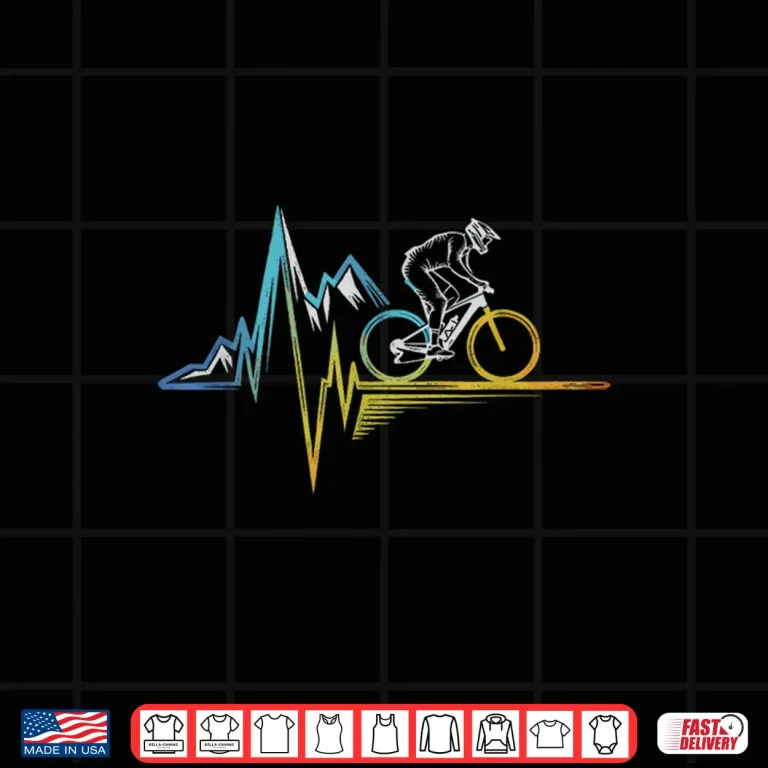 Design Mountain Bike Heartbeat Funny Biking Shirt
