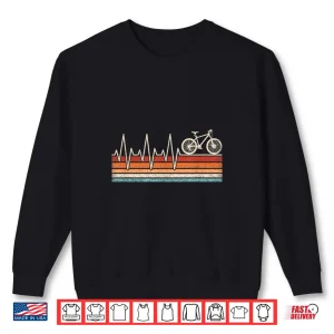 Sweatshirt Retro Cycling Heartbeat Bicycle Cyclist Mountain Bike Biking Shirt