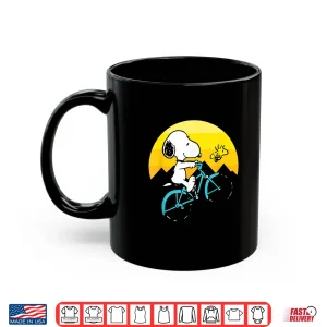 Mug Peanuts Snoopy and Woodstock Retro Mountain Biking Shirt