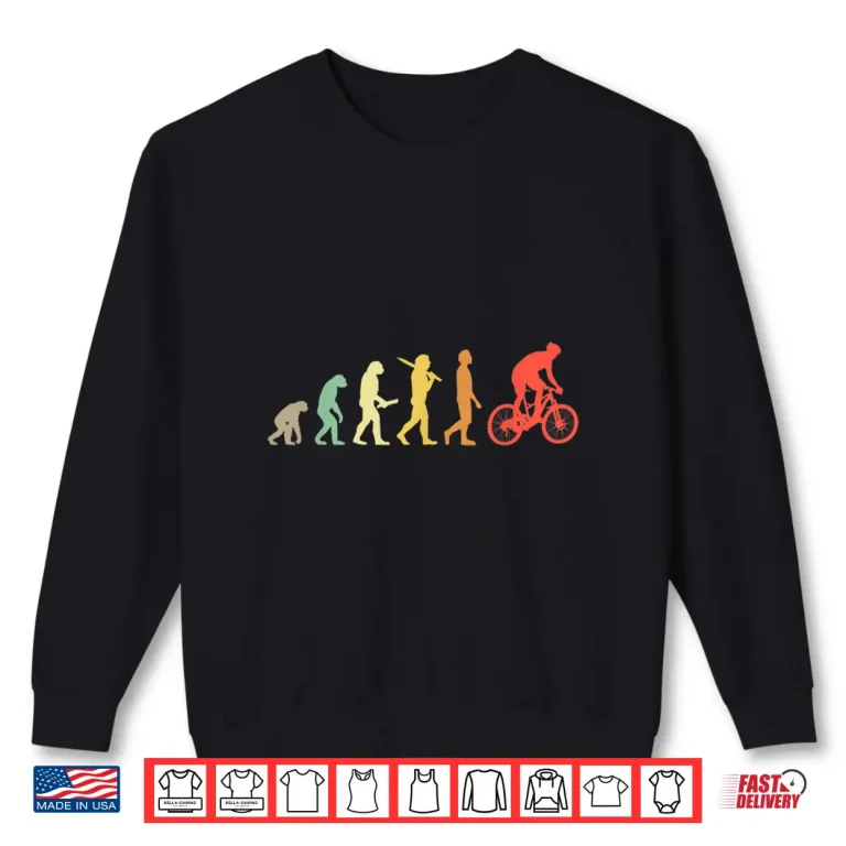 Sweatshirt Retro Mountain Biking Evolution Gift For Mountain Bikers Shirt