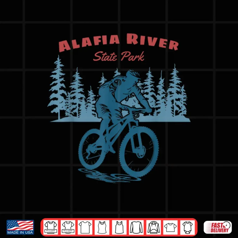 Design Alafia River State Park Retro Vintage Mountain Biking Shirt