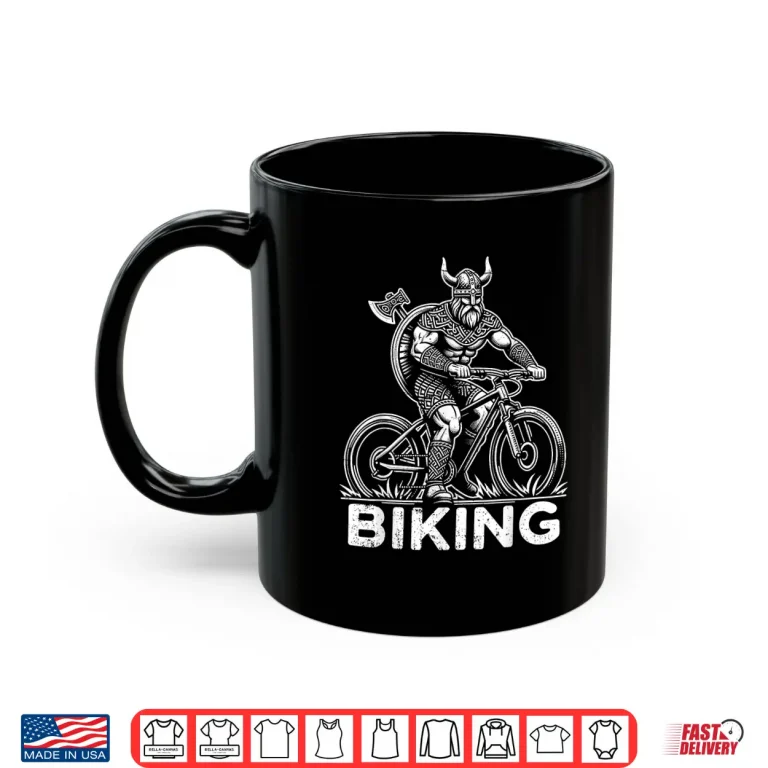Mug Biking Viking Funny Mountain Biker Pun Shirt