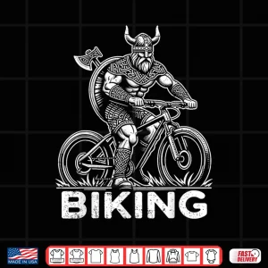 Design Biking Viking Funny Mountain Biker Pun Shirt