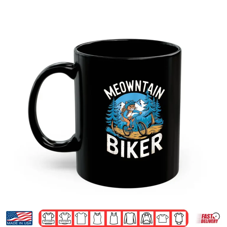 Mug Funny MTB Mountain Biking Pun Mountainbiker Cat Shirt