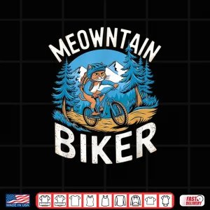 Design Funny MTB Mountain Biking Pun Mountainbiker Cat Shirt