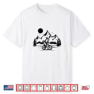 Groundhog Riding Bicycle Mountain Biking Groundhog Biker Premium Tri Blend Shirt