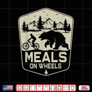Design Meals On Wheels Cycling Bear Mountain Biking Nature Shirt