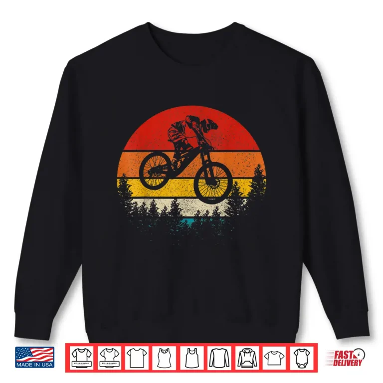 Sweatshirt Mountain Bike Vintage Retro Downhill Biking MTB Biker Gift Shirt
